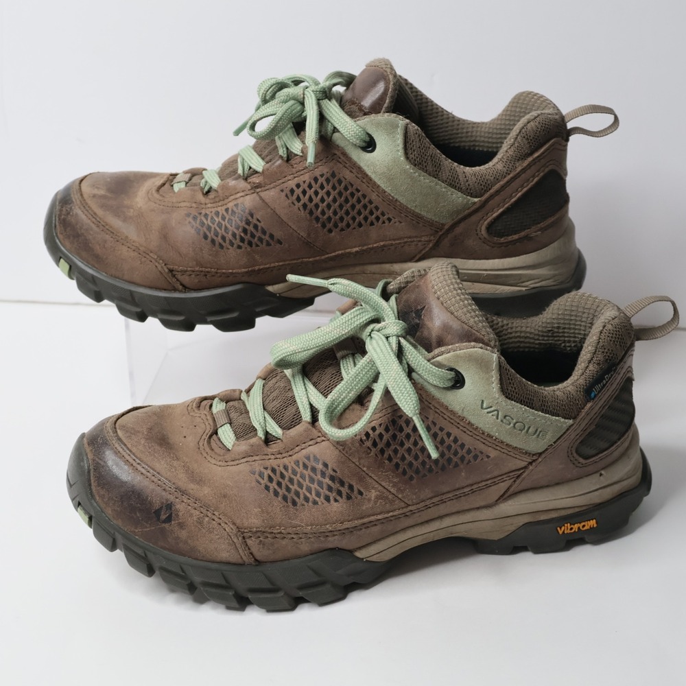 Vasque Talus AT Low UltraDry Womens 8.5W Brown Leather Hiking Shoes 7367 WDE
